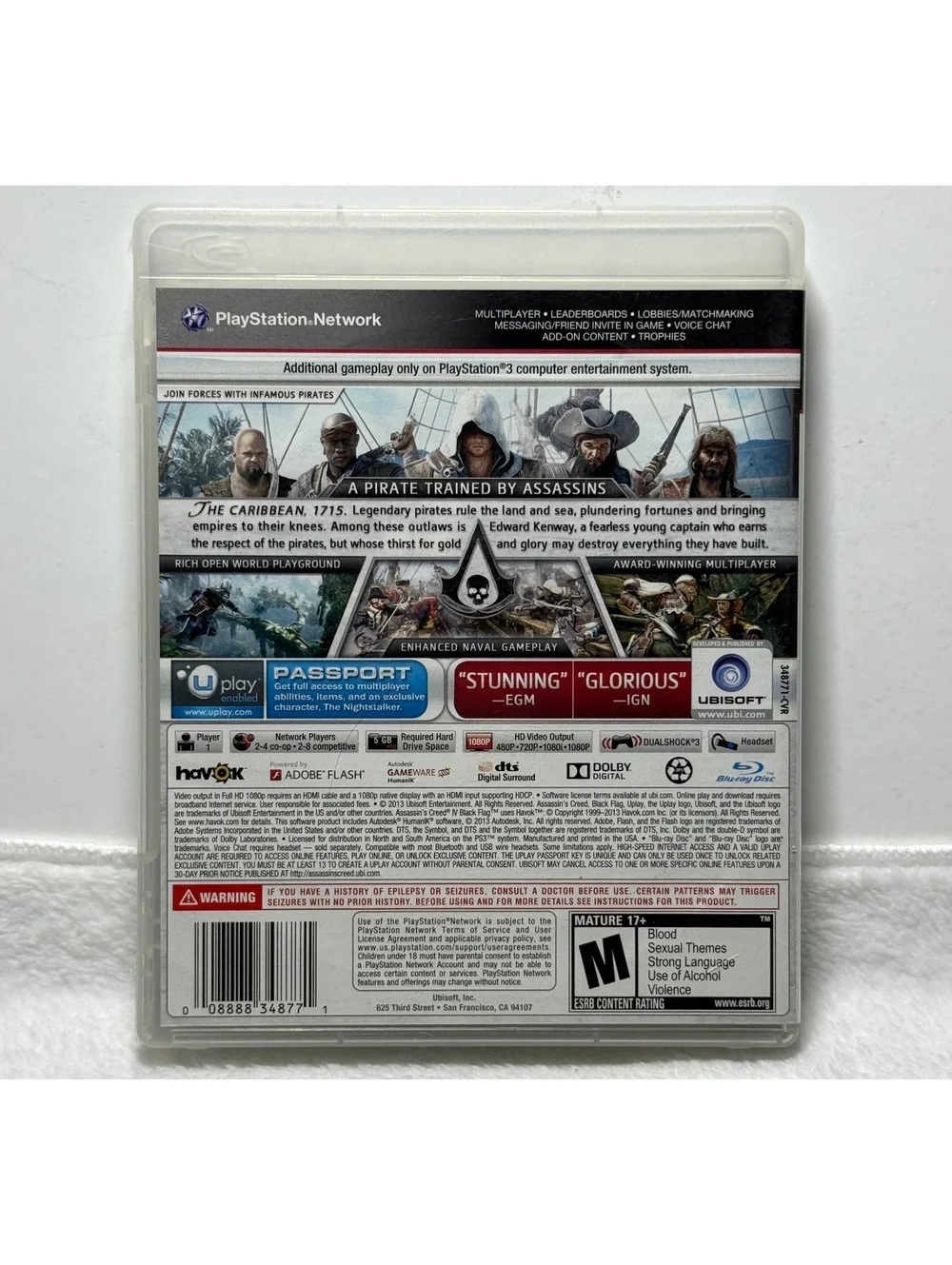 Assassin’s Creed III + IV Black Flag GameStop Edition Playststion 3 PS3 Bundle